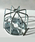 Tough As Nails Fire Sprinkler Head Guard And Protective Cage For 1/2 And 3/4 Inch NPT Pipes Made From Forged Steel Bulletproof Bumper Shield mounted on a surface.