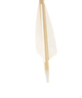 White real turkey feather fletching on an arrow, part of Set Of 50 Real Turkey Feather Arrow Fletching Vanes, 4 Inch Shield Style