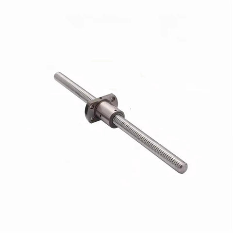 Smooth SFK082.5 Ball Screw With Ball Nut For 3D Printer And CNC Linear Motion 100 To 200 mm Length End Machined Shaft