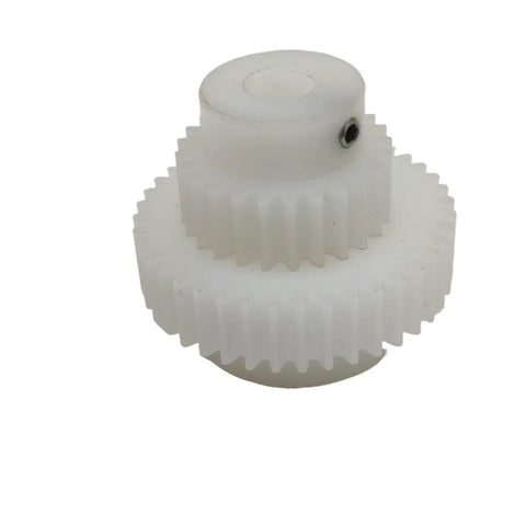 0.8 Module 39T Cylindrical Spur Gear With Step 0.8M Straight Mechanical Gear for steering transmission, plastic material