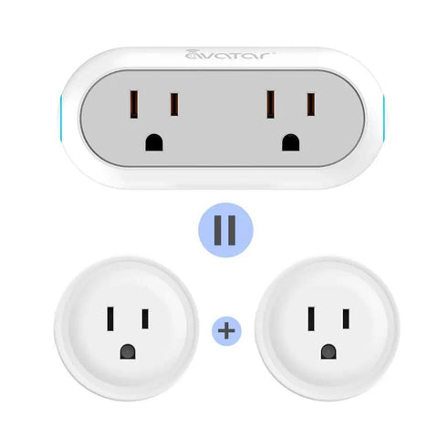Dual Socket Smart Plugs With Alexa Google Home And Siri For No Fuss Energy Monitoring 2.4G WiFi Remote Control