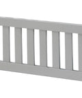 Solid Wood Crib Guard Rail For Toddler Bed Conversion Wide Compatibility With Dozens Of Cribs Gray Finish Kid Friendly Safety Bar