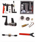 Waterjet tool kit with coning and threading tools for 1/4–3/8 in tubing; assorted fittings in a molded case.