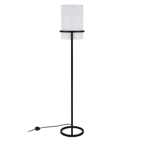 62 Inch Tall Floor Lamp With Blackened Bronze Finish And French Drum Linen Shade For Elegant Living Room Lighting LED Compatible Bulb Sold Separately Or LED Bulbs Optional