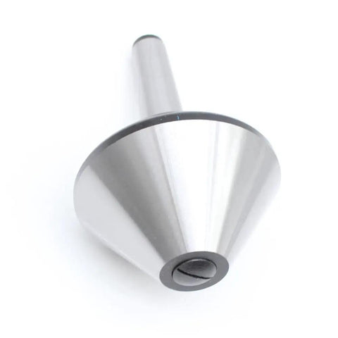 4 Inch 100mm MT3 Bull Nose Live Center for Lathe with 75 Degree Nose, durable yet lightweight, front view