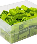 Box of green building bricks for craft storage, suitable for Heavy Duty Plastic Drawer Cabinet For Garage Organization And Craft Storage