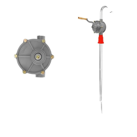 Heavy Duty Hand Crank Barrel Pump For 55 Gallon Drums Oil Diesel Transfer Manual Suction Pump Accessory with metal handle.
