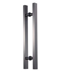 Modern Glass Sliding Door Handle Kit With Smooth Brushed Stainless Pulls And Anti Rust Finish Beefy Heavy Duty Screws Included