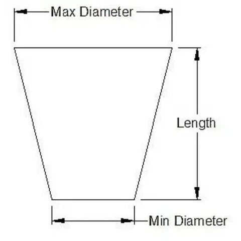 Super Duper 100 Pcs High Heat Silicone Rubber Tapered Plugs Assortment Kit For Powder Coating And Painting, Ultimate Masking System That Sticks Around And Makes Things Look Totally Fresh! tapered plug size diagram showing max diameter, min diameter, and length