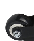Roll Smooth Heavy Duty Industrial Castor Wheels With Double Locking Brakes 50Mm Polyurethane M12 Stem close-up view of wheel and mount