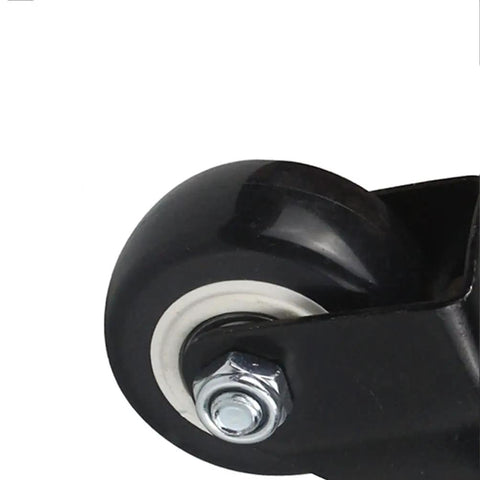 Roll Smooth Heavy Duty Industrial Castor Wheels With Double Locking Brakes 50Mm Polyurethane M12 Stem close-up view of wheel and mount