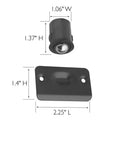 2 Pack Metal Drive In Closet Ball Catch In Matte Black Finish For Modern Doors Zinc Construction With 2.25 By 1.4 Inch Size