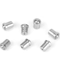 Top Shelf 304 Stainless Steel Ball Plungers Set Of Twenty Slick Positioning Beads For Heavy Duty Clamps Industrial Rigs And Garage Tools Seamless Thumb Pins Precision Grip, close-up view of stainless steel pins.