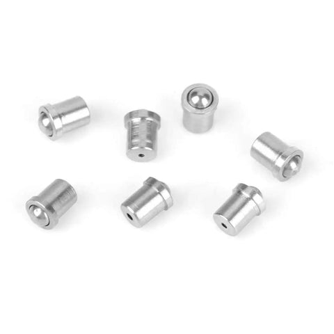 Top Shelf 304 Stainless Steel Ball Plungers Set Of Twenty Slick Positioning Beads For Heavy Duty Clamps Industrial Rigs And Garage Tools Seamless Thumb Pins Precision Grip, close-up view of stainless steel pins.