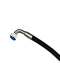 Heavy Duty Durable Oil Hose Replacement Fits Screw Air Compressor High Pressure Hydraulic Transfer Line with metal end fitting.