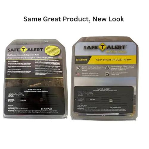RV Safety Dual Propane And Carbon Monoxide Alarm Flush Mount 12V Upgrade No Wiring Required Easy Install Replaces Single Propane Alarm