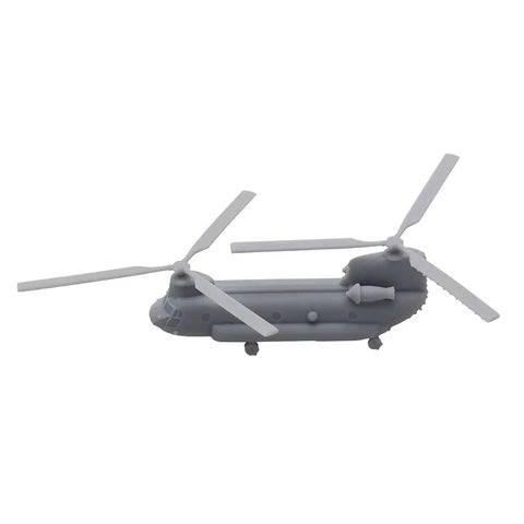 Chinook CH-47 Heavy Transport Helicopter DIY Kit Ten Sets Uncolored Resin Model for Military Builders, 1/350 Scale (86mm)