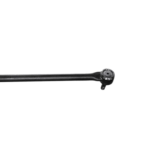 Front Steering Drag Link Replacement For 1985 2005 Chevrolet Astro And GMC Safari RWD Models Beefy Durable OE Quality Part Tested For Impact And Wear Restores Steering Precision And Safe Handling Easy Install Reliable Replacement black steel steering drag link end view
