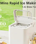 Top Tier Countertop Ice Maker, Self Cleaning Bullet Ice Machine Producing 12 Kg Daily, Hella Fast Freezing, Includes Scoop And Basket, Total Game Changer For Home Bars And Gatherings with 6 mins ice making feature.