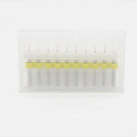 Ultra Sharp Carbide PCB Drill Bits Kit With 0.3mm And 0.35mm Micro Twist Drills, 10 Pieces for CNC Router, displayed in packaging