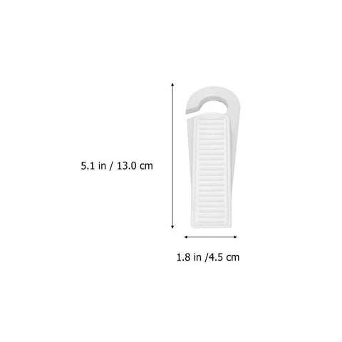 Set Of 6 Thermoplastic Rubber Door Stopper Wedges For Anti Slip Protection And Finger Pinch Prevention dimensions shown