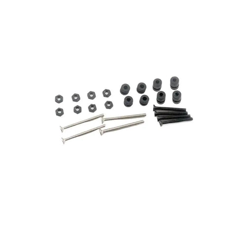 Premium Carbon Fiber Lightweight Race Frame Kit For Two Inch FPV Racing Drones complete hardware pack with screws and nuts.
