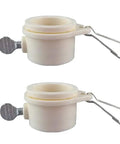 Ditch The Tangle Knot To The Curb With This Slick 360 Rotating Flag Pole Mounting Ring Clip, white plastic clips for easy flag assembly.