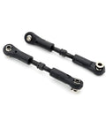 Adjustable Pull Rod Linkages For RC Cars Arm Tie Rods Universal Spare Parts Durable RC Vehicle Steering Linkages For On Road And Off Road Rigs With Easy Fit Install High Quality Materials Replacement Part For RC Enthusiasts Works With RC Models, black metal RC tie rods