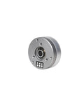 Lightweight Gimbal Motor With Encoder For Pro Grade Automation, Brushless DC Drive, visible in silver metal housing, front view.
