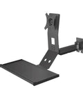 Heavy Duty Monitor Mount For Pc Displays Wall Or Desk Bracket with sleek design, black solid steel, adjustable arm for workspace organization.