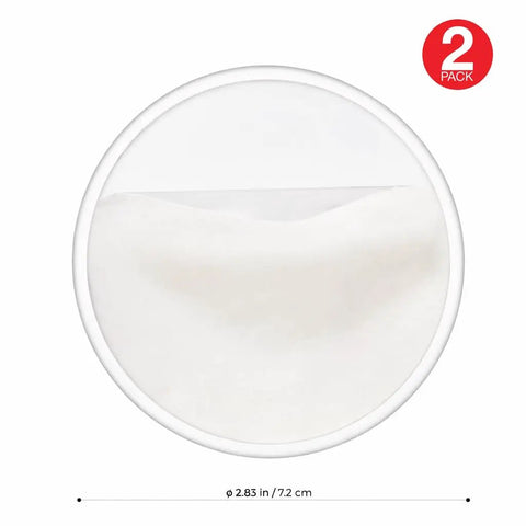Close-up of Clear Adhesive Mounting Disc for Suction Cups 2 Pack Heavy Duty Easy Pop On Mounts showing size and packaging
