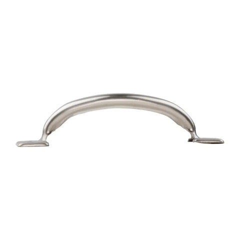 Stainless Steel Pull Handle For Drawers And Doors 6-1/2 Inch Length N349-001 V671 side view, ornamental design, corrosion resistant.