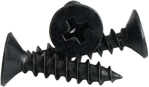 Heavy Duty Self Tapping Screws Set In Black Countersunk Flat Head M1.2 And M1.4 1000 Pcs Precision Machined Steel visible in close-up