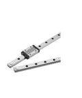 MGN15 Linear Rail 400mm 15.75 Inch Dual Rail Kit With Two 15mm Carriages For 3D Printers And CNC Machines Heavy Duty Steel Black Guide Rails