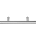 Euro Bar Cabinet Handles Set Of 50 Satin Nickel Drawer Pulls for Kitchen Cabinets, 5.38 Inch, flat view