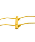 90 Degree Metal Sheet Press Brake Hand Powered Heavy Duty Seamer Yellow Powder Coated Bending Tool, close-up view