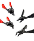 4 Piece Mini Snap Ring Pliers Set For Internal And External Rings With Straight And 45 Degree Tips Compact 1.0mm Diameter Tight Space Workhorse