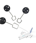 RC Plane Landing Gear Set 3 Pieces For A380 Model Aircraft Front And Rear Gear Replacement Part Black Compatible With A120 Aircar