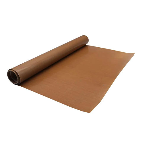 39 Inch By 5 Yard PTFE Sheet Roll 5 Mil Nonstick Fiberglass Fabric for Heat Press, shown partially unrolled