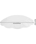 Heavy Duty White Metal Electric Hoist Lift System For Hanging Chandeliers With Cool 2-in-1 Switch, Durable 330 Lbs Load Capacity, wide white base with dimensions for chandelier support.