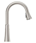 Miri Kitchen Faucet With Pull Down Sprayer And Soap Dispenser, Single Handle, High Arc Spout, Spot Defense Stainless Steel Finish