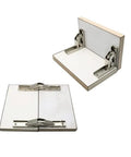 90 Degree Folding Door And Shelf Hinge With Hidden Bracket For Tables And Cabinets, Rust Resistant Steel, top view