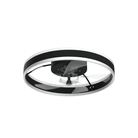Modern Dimmable Ceiling Fan With Light And Remote Control, MuteLED Quiet, 6 Speeds, Reversible, 60W Black Ceiling Fan