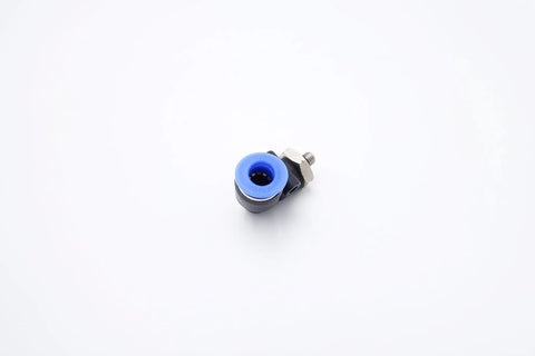 Image of Push To Connect Fitting For One Quarter Inch Tube OD X 10-32 UNF Male Thread Pneumatic Elbow 90 Degree Swivel Quick Connect