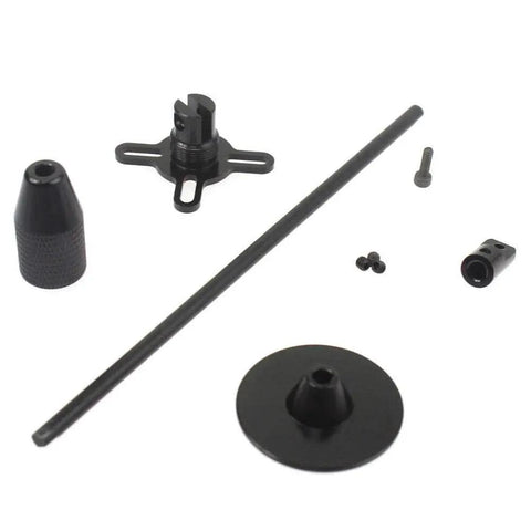 Ultra Lightweight GPS Antenna Mount Folding Bracket In Black Anodized Aluminum And Carbon Fiber Rod components layout