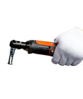 Doggone Tough 3/8 Inch Cordless Electric Ratchet Wrench Kit in hand with 12V torque, ideal for quick shop tasks.