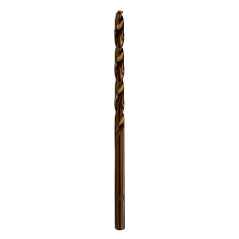 1/8-inch cobalt steel M35 jobber-length twist drill bits, pack of 12.