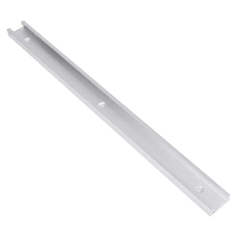 Aluminum T Slot Track 300mm for Woodworking Workbenches and Machines Straight Guide, durable alloy construction, side view.