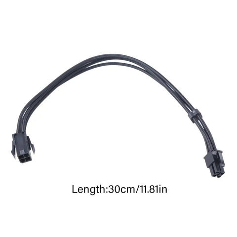Badass 4Pin CPU Male To Female Extension Cable Featuring Heavy Duty Nylon Jacket And Pure Copper 18AWG Wire, 30cm long.