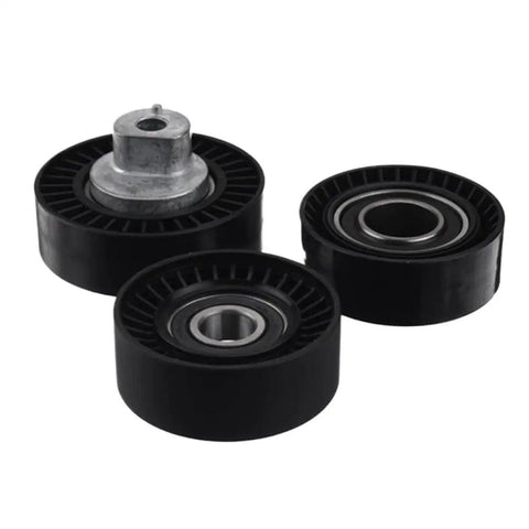Engine Timing Belt Tensioner Pulley Replacement Kit For BMW E46 E39 E38 X5 E53 Z3 And E36 Models Fits Part Numbers 11281437475 And 11281706545 With Premium Quality Gaskets And Hardware Included For A Smooth Drive. black timing belt tensioner pulleys with metal bearing and mounting hub